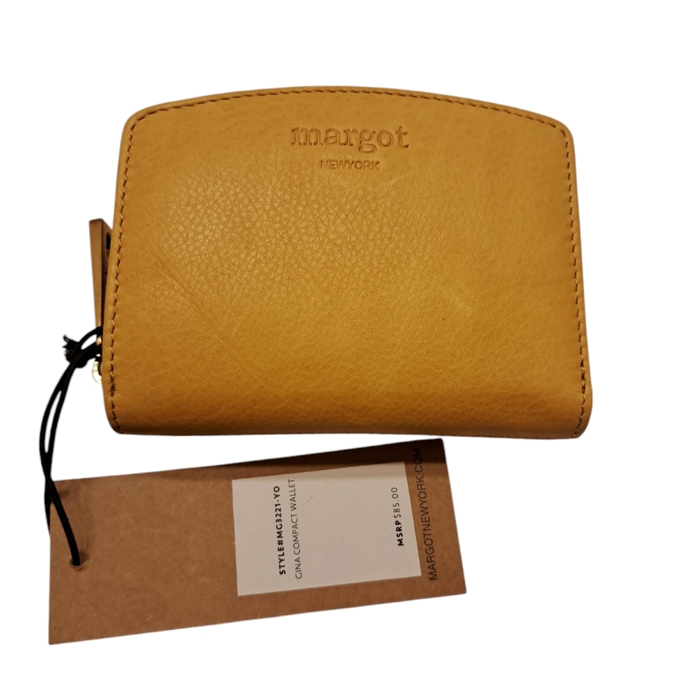 Margot New York Genuine Leather Small Compact Wallet.